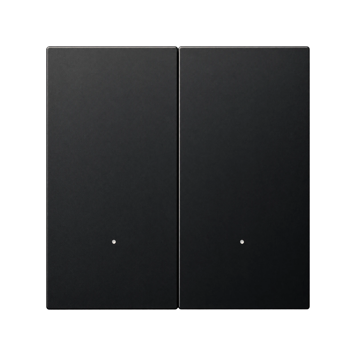Smart light switch 2-gang in black aluminium