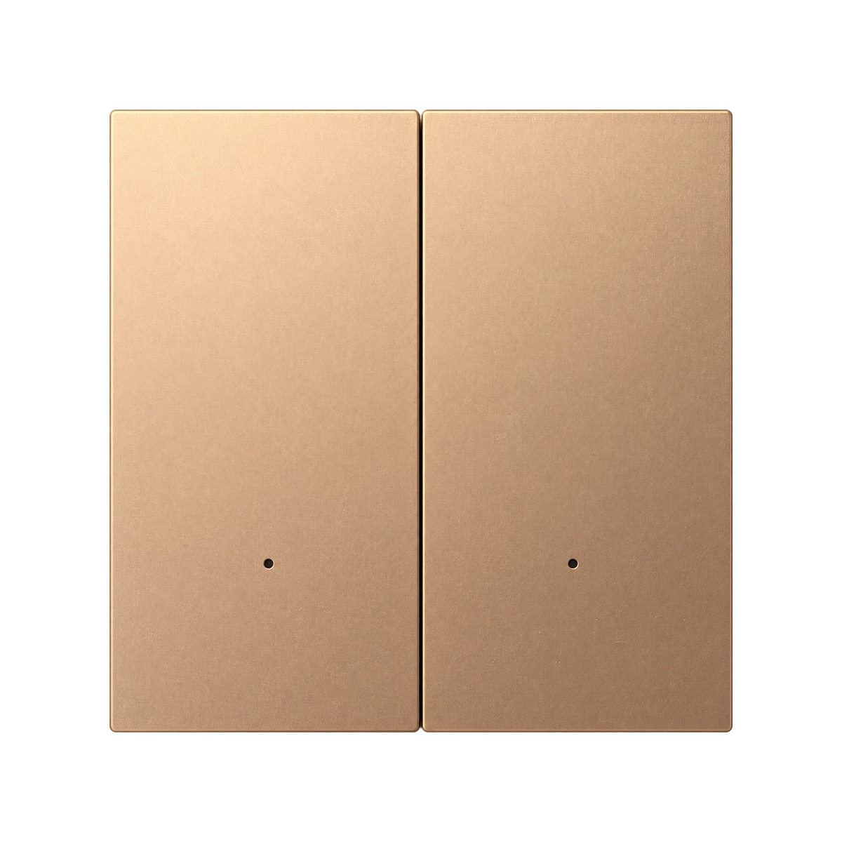Smart light switch 2-gang in gold aluminium