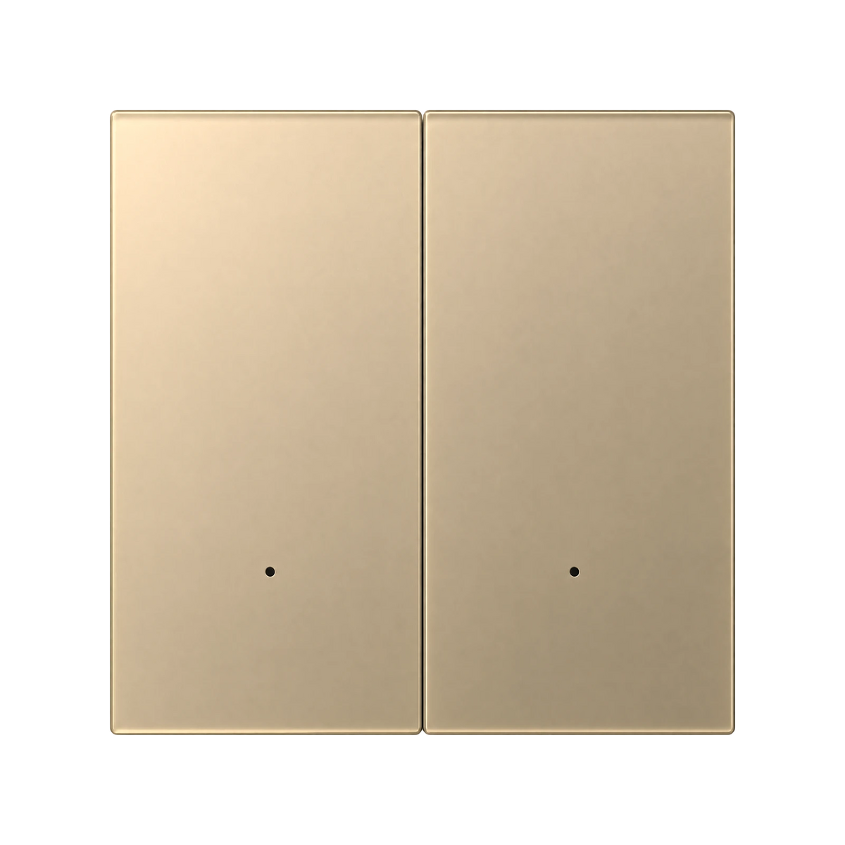 Smart light switch 2-gang in gold glass