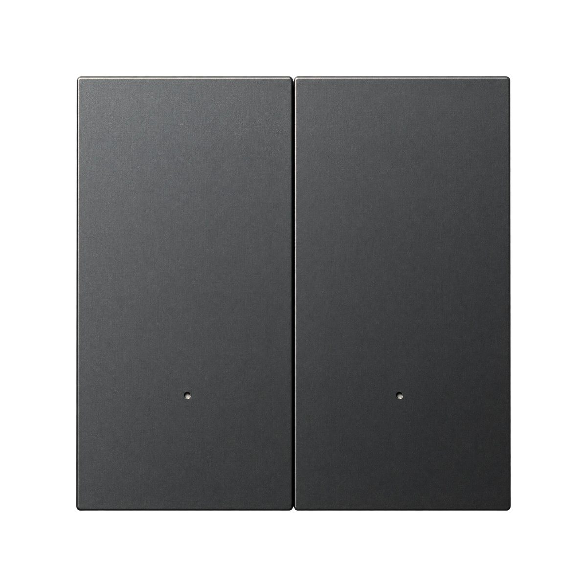 Smart light switch 2-gang in grey aluminium