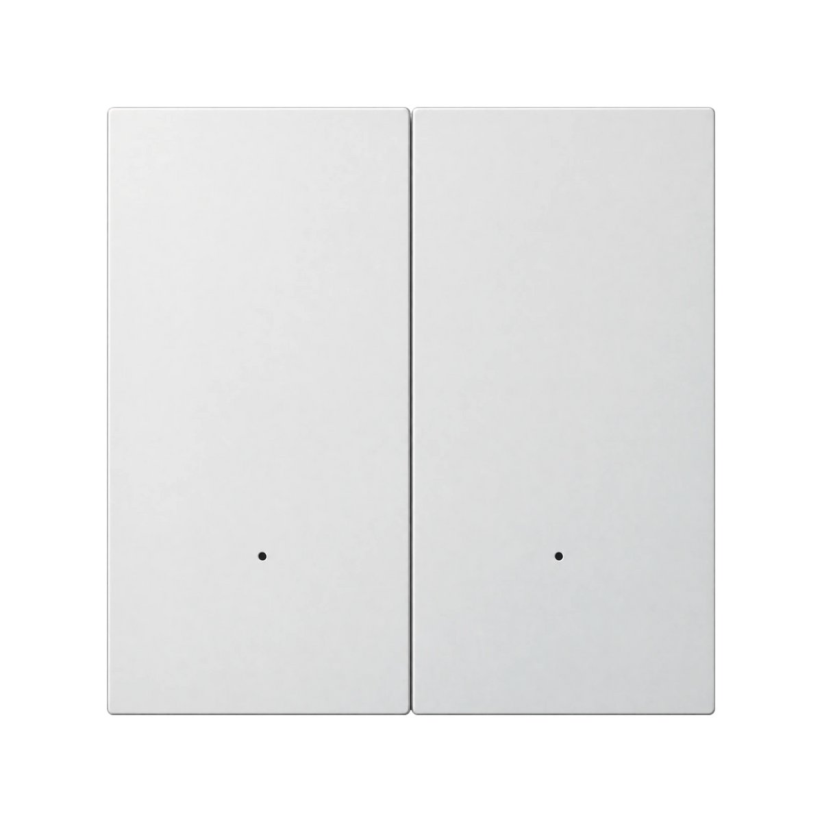 Smart light switch 2-gang in white aluminium
