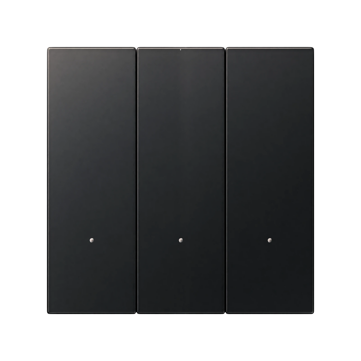 Smart light switch 3-gang in black glass