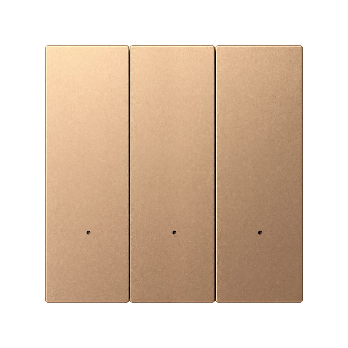 Smart light switch 3-gang in gold aluminium