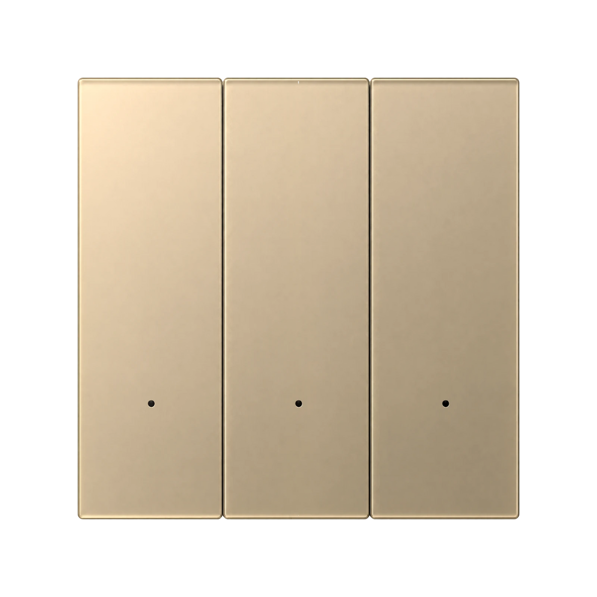 Smart light switch 3-gang in gold glass