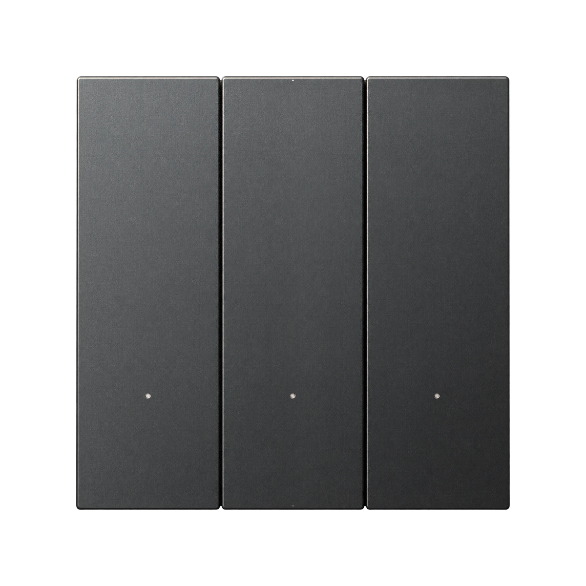 Smart light switch 3-gang in grey aluminium