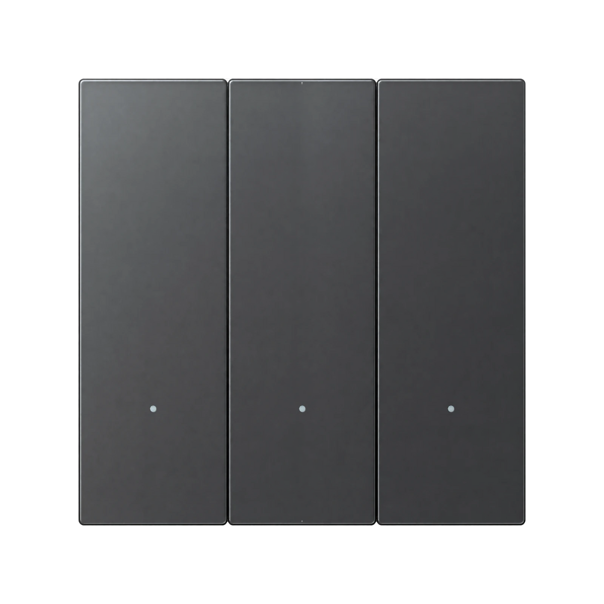 Smart light switch 3-gang in grey glass