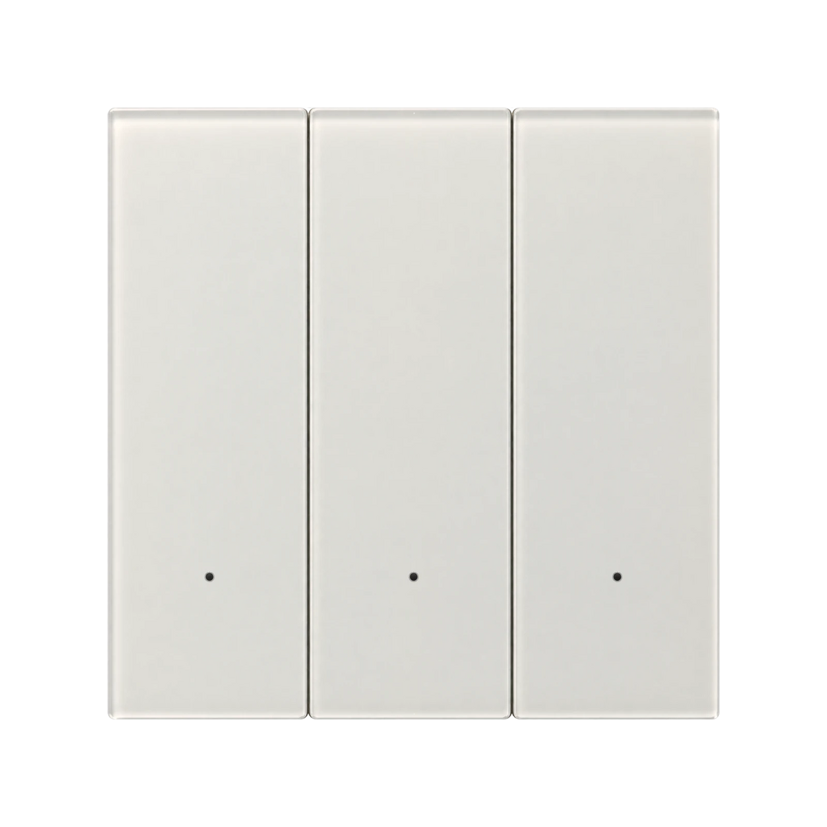 Smart light switch 3-gang in white glass